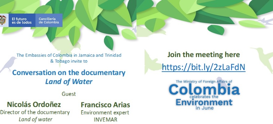 Las Embajadas en Jamaica y Trinidad y Tobago destacaron la biodiversidad de Colombia en un Conversatorio virtual alrededor de La tierra del agua