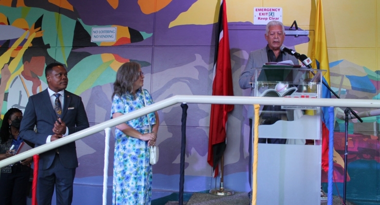 Embajada en Trinidad y Tobago lanza en la Biblioteca Nacional NALIS el mural “El Mar Caribe que nos une”