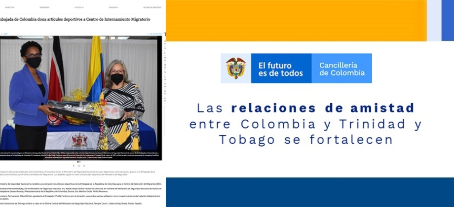 Las relaciones de amistad entre Colombia y Trinidad y Tobago 