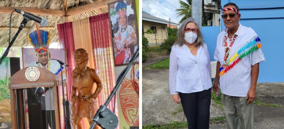 Embajadora de Colombia acompaña a la comunidad nativa de Santa Rosa en la celebración del día mundial de los Pueblos Indígenas