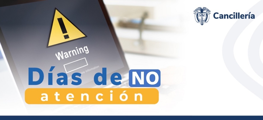 Embajada y el Consulado de Colombia en Trinidad y Tobago no tendrán atención al público los días 30 y 31 de mayo de 2024