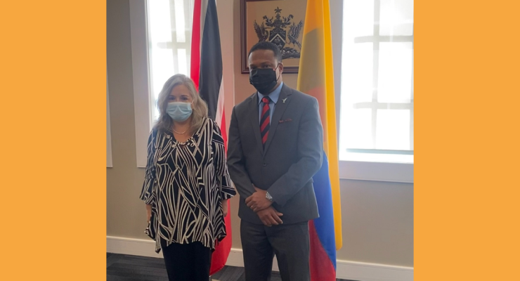 Embajadora de Colombia Martha Cecilia Pinilla Perdomo se reúne con el Canciller de Trinidad y Tobago, Amery Browne